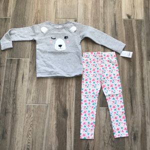 NEW Carter’s Heart Bear Set 4T